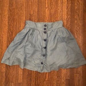 Divided by H&M Blue Mini Skirt Button Up